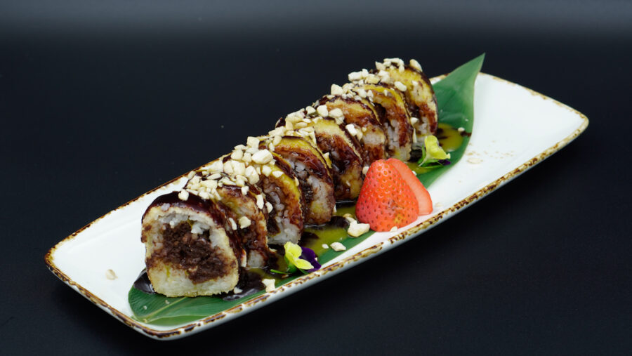 Crispy cookie roll